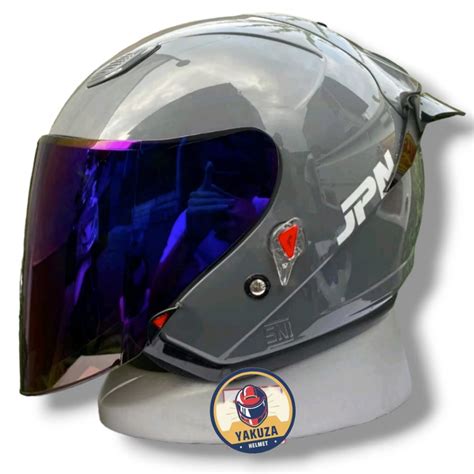 Jual HELM JPN GALAXY HALFFACE PAKET GANTENG SOLID POLOS ORIGINAL SNI