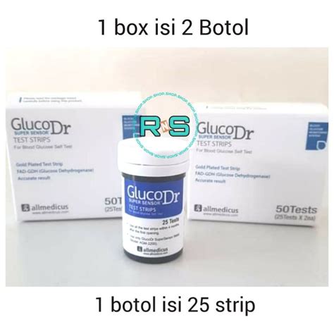 Jual Gluco Dr Super Sensor AGM 2200 Strip Tes Gula Darah 1 Box Isi 50