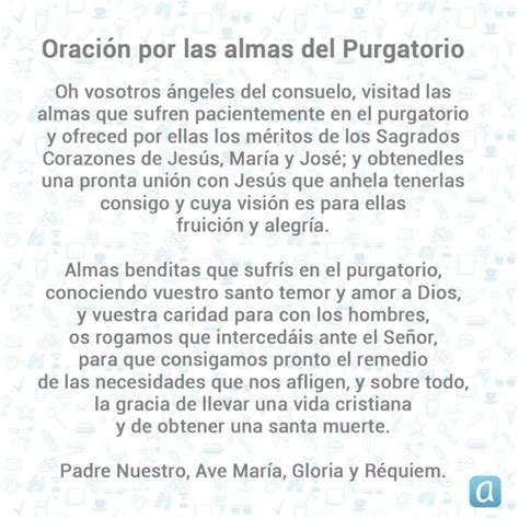 Oración a las Ánimas Benditas del Purgatorio