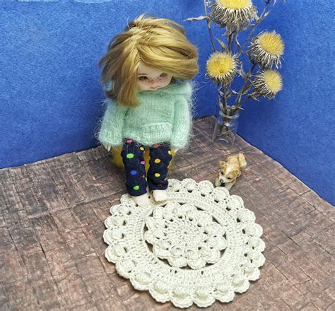 Pdf Pattern Dollhouse Miniature Crochet Rug Pattern Miniature Etsy