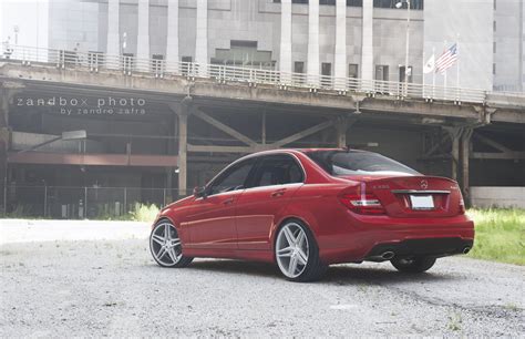 Modest Yet Nice Tuning for Red Mercedes C Class — CARiD.com Gallery