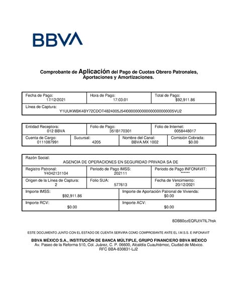 Comprobante Imss Tarea Uvm Comprobante Deaplicaci Naportaciones Y The