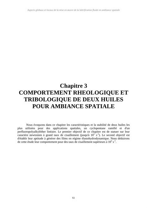 PDF Chapitre 3 COMPORTEMENT RHEOLOGIQUE ET TRIBOLOGIQUE DE DOKUMEN TIPS