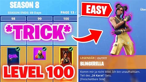 SEASON 8 Battle Pass LEVEL 100 TRICK Level 100 SCHNELL Erreichen