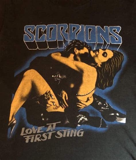 Vintage 80s Scorpions Love At First Sting Tour Concert T Shirt