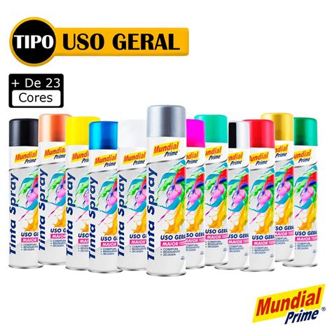 Tinta Spray Mundial Prime 400ml Diversas Cores E Tipos Shopee Brasil