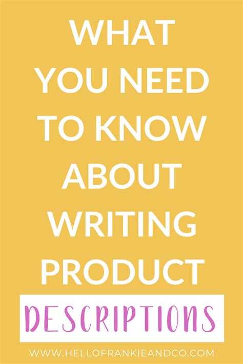 An Easy Way To Write Etsy Product Descriptions That Sell Descriptive Writing Etsy Business