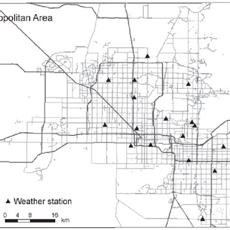 Selected weather stations located in the Phoenix metropolitan area ...