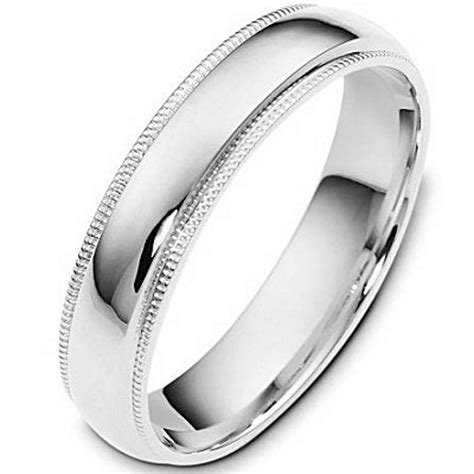 Platinum Mens Wedding Ring Platinum Mens Wedding Band Mm Etsy