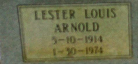 Lester Louis Arnold 1914 1974 Find a Grave äreminne