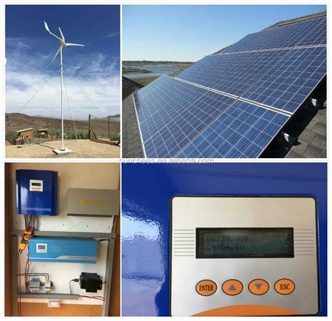 Complete Set Wind Solar Hybrid Power System 1200w Solar 2000w Wind