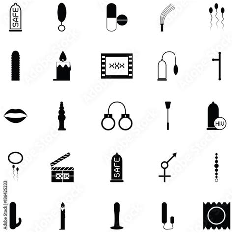 Sex Toy Icon Set Stock Image And Royalty Free Vector Files On Pic 186425233