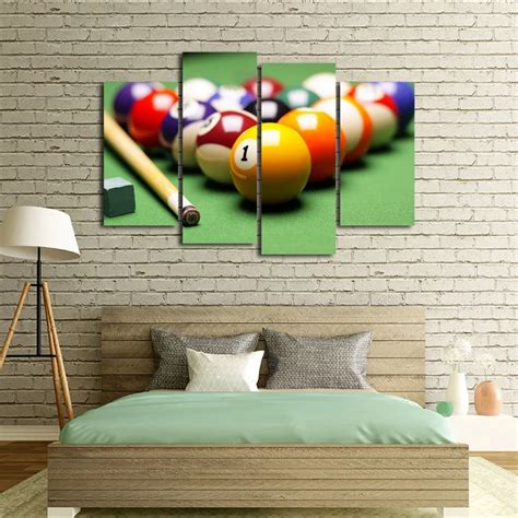 Canvas Paintings Wall Art Hd Printing Pieces Ball Bar And Pool