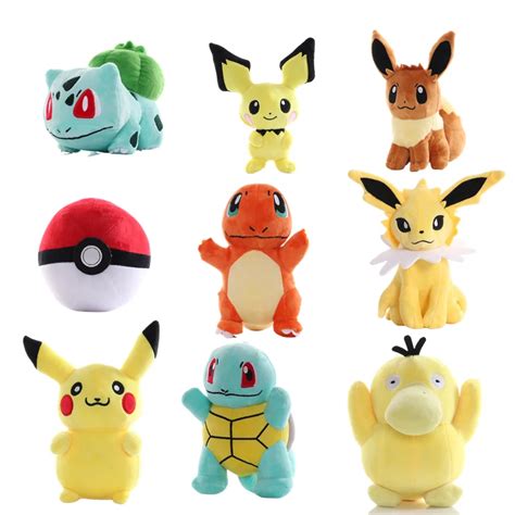 Pokemon Pluszowe Pikachu Anime Eevee Squirtle Charmander Mewtwo