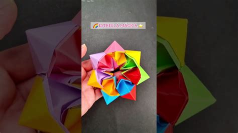 Estrella Mágica De Papel ️ 🌈⭐️diy Kraft Origami Fyp Estrella Magic Magiavisual Viral