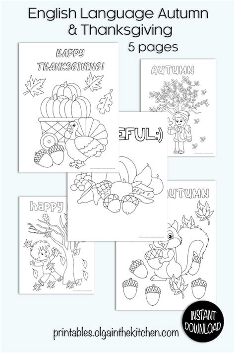 Thanksgiving Fall Coloring Pages Mom Wife Busy Life