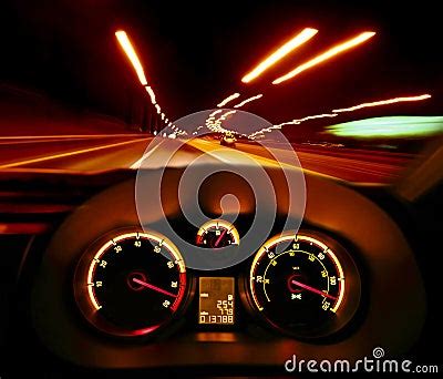 Speeding Car At Night Royalty Free Stock Photo - Image: 31890155