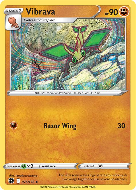 Vibrava Brilliant Stars Pokemon Card Pikawiz