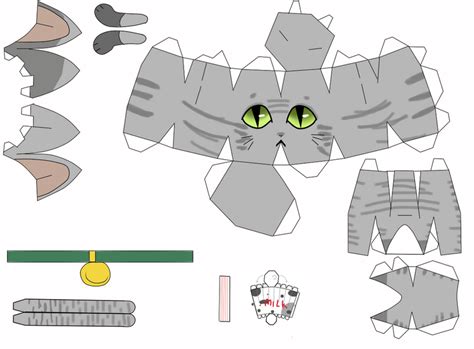 3d Paper Cat Template Free