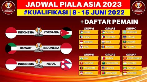 Jadwal Timnas Piala Asia 2024 Image To U