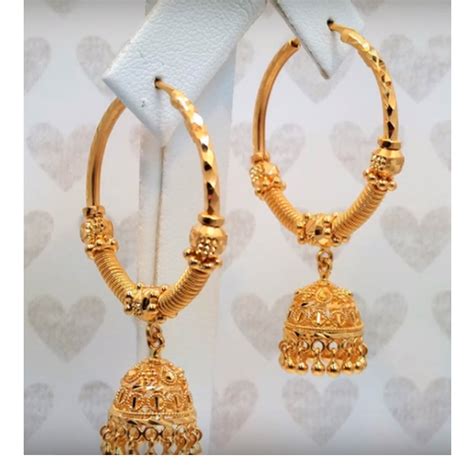 Gold Jhumka Hoop Earrings At Rs 30000pair Gold Earrings In Meerut