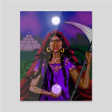 Mictecacihuatl X La Santa Muerte An Art Print By Atlantis Talamantes