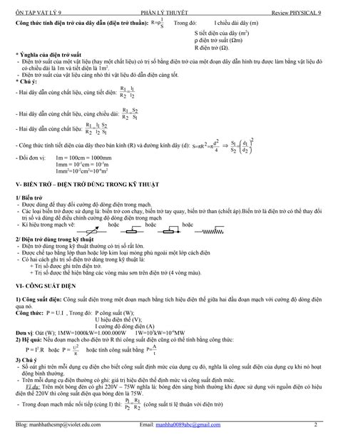 SOLUTION Chiasemoi Tong Hop Kien Thuc Vat Ly 9 Studypool