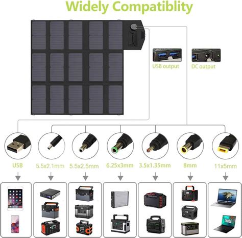 Panneau Solaire Portable 100W Double USB 5V Avec Sortie 18V DC