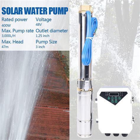 3 DC Solar Water Pump Submersible Deep Bore Well Pump With MPPT