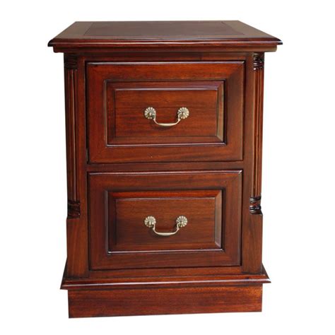 Solid Wood Two Drawer File Cabinet