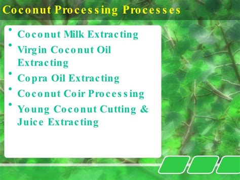 Coconut Processing