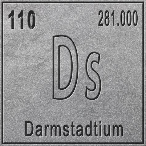 Premium Photo Darmstadtium Chemical Element Sign With Atomic Number