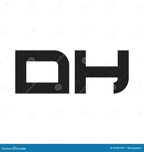 Icono Del Logotipo Vectorial De La Letra Inicial De Dh Ilustración Del