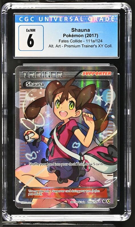 Cgc Graded 6 Shauna 111a124 Fates Collide Alt Art Pokemon Card Ebay