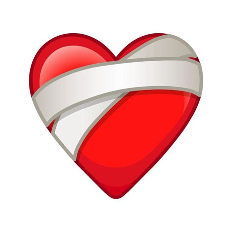 Heart in bandages Large size icon for emoji smile 19816328 Vector Art ...