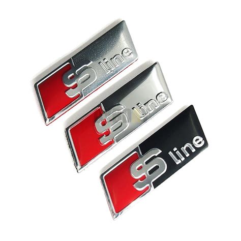 S Line Steering Wheel Sticker D Carbon Fiber Emblem Car Styling Badge