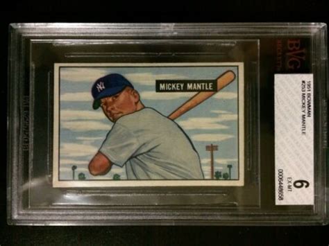 1951 Bowman 253 Mickey Mantle RC Rookie New York Yankees BVG 6 EX