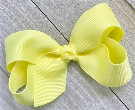 Light Yellow Hair Bow Hair Bows Bows For Girls Girls Bow Etsy Baby