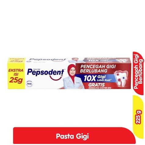 Jual PEPSODENT Pasta Gigi Pencegah Gigi Berlubang 225 Gr Shopee Indonesia