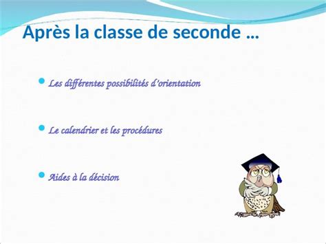 Ppt Apr S La Classe De Seconde Les Diff Rentes Possibilit S