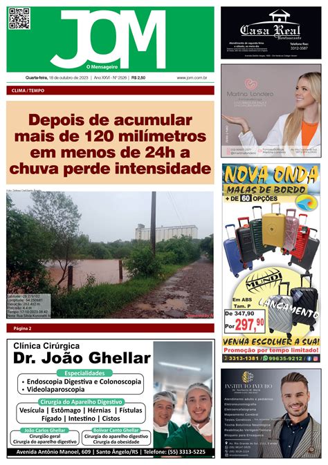 O Mensageiro Edição 2526 de 18 10 2023 Jornal e Revista O Mensageiro