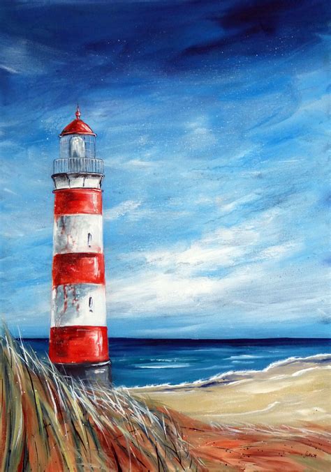 Stella Hettner Nordic Beauty50x70 Cm Lighthouse Painting Lighthouse