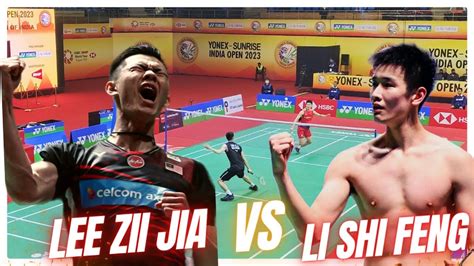 LEE ZII JIA VS LI SHI FENG YONEX SUNRISE INDIA OPEN 2023 R16 YouTube