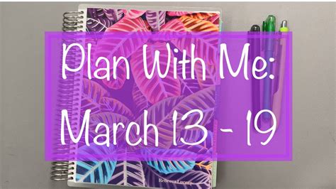 Plan With Me Erin Condren Horizontal Planner Youtube