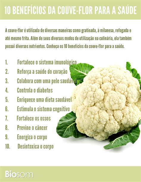 10 Benefícios Incríveis da Couve flor para a Saúde Biosom