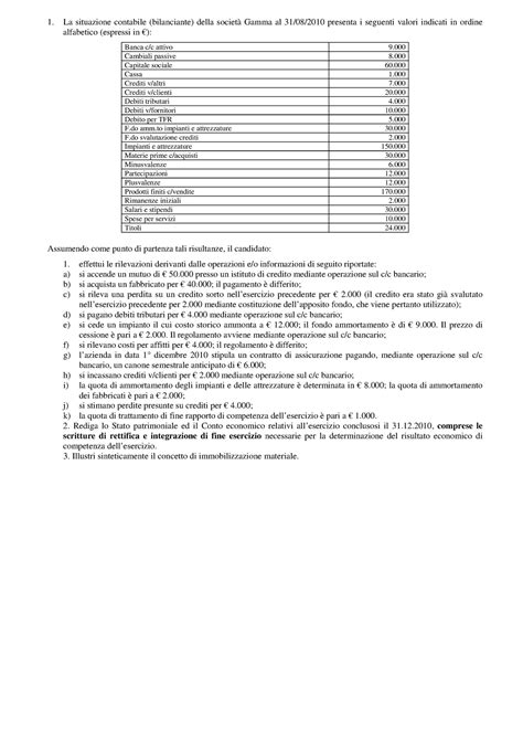 Temi D Esame Parte Pratica Esame Economia Aziendale Utili Per