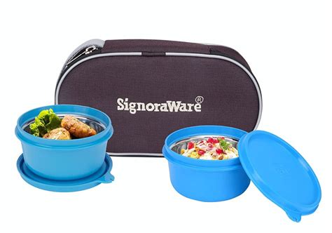 Buy Signoraware Monarch Midday Microwave Safe Lunch Box 2 Stainless Steel Containers