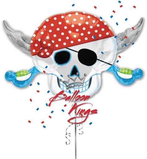 Download Pirate Skull 28 Jumbo Pirate Party Skull Balloon Mylar