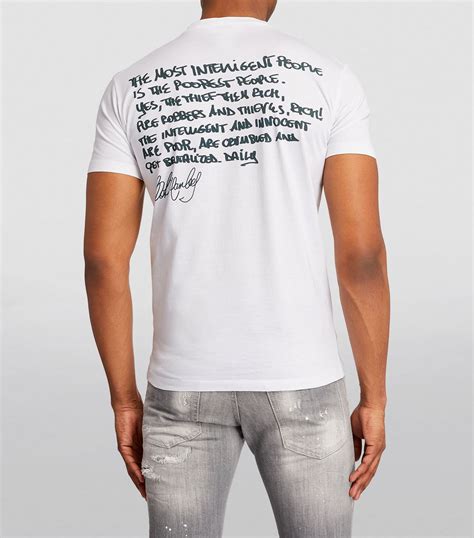 Mens Dsquared White Bob Marley Print T Shirt Harrods Uk