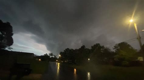 Violent Incredible Classic Supercell Thunderstorm With Funnel Cloud In